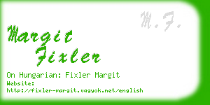 margit fixler business card